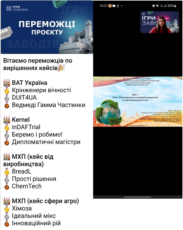 Вітаємо команду ХДАЕУ «Ідеальний мікс» за 2 місце отримане при розв’язанні виробничого кейсу сфери агро проєкту «Ігри Зааводів 7»