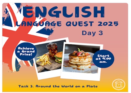 Третій день конкурсу англійської мови English Language Quest 2025 : Смачна мандрівка англомовними країнами